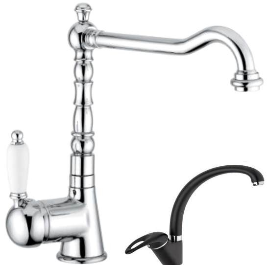 Изображение товара Смеситель для кухни Emmevi Laguna 40517NEG, черный гранит