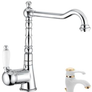Изображение товара Смеситель для кухни Emmevi Laguna 40517BO белый золото надежный стильный дизайн