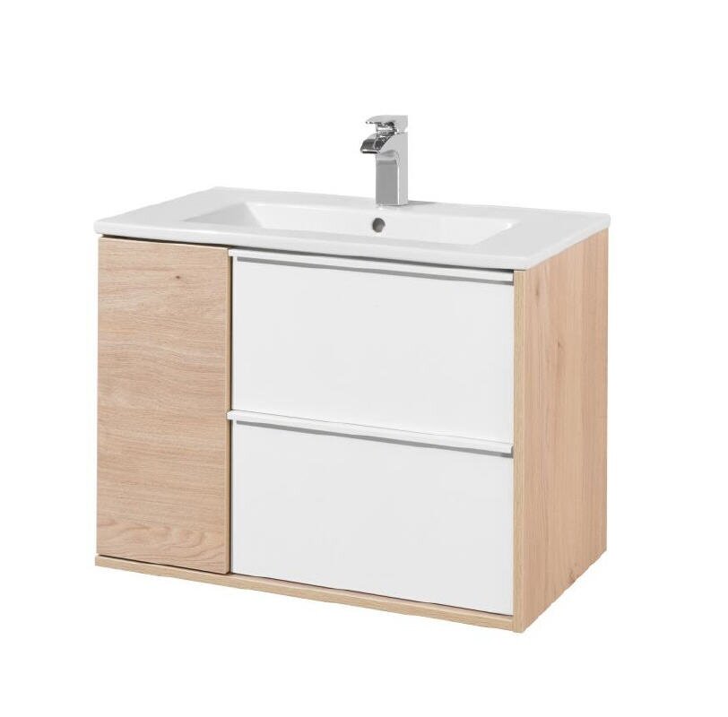 Изображение товара Тумба под раковину Акватон Бостон 75 белый глянец Влагостойкая мебель Россия