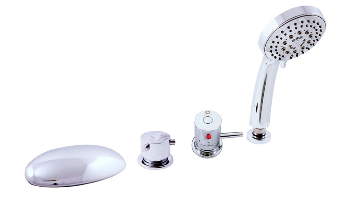 Изображение товара Смеситель на борт ванны Rav-Slezak Dunaj Termostat DT270.5P хром