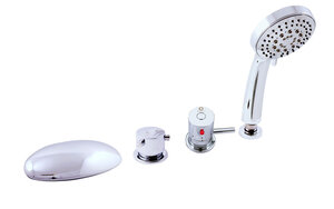 Изображение товара Смеситель на борт ванны на 4 отверстия Rav-Slezak Dunaj Termostat DT270.5P, хром