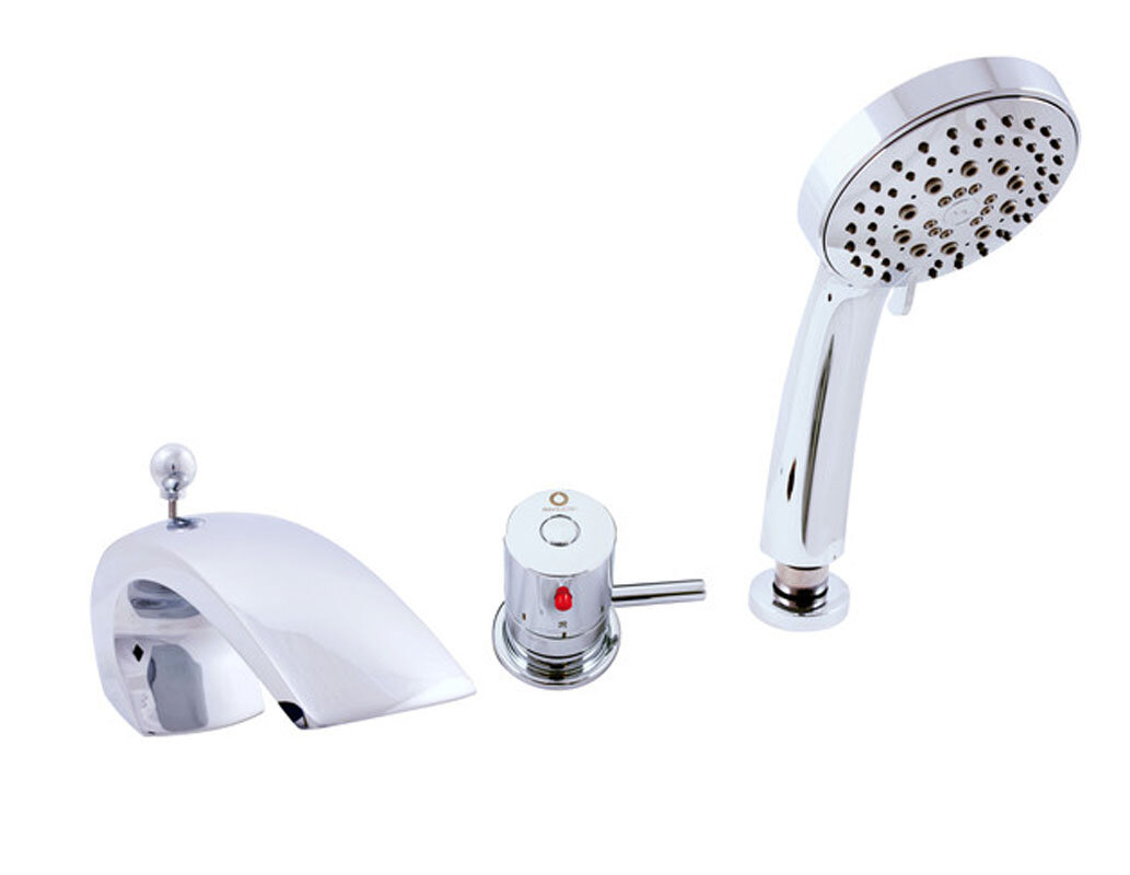 Изображение товара Смеситель Rav-Slezak Dunaj DT272.5S термостатический для ванны на борт, хром