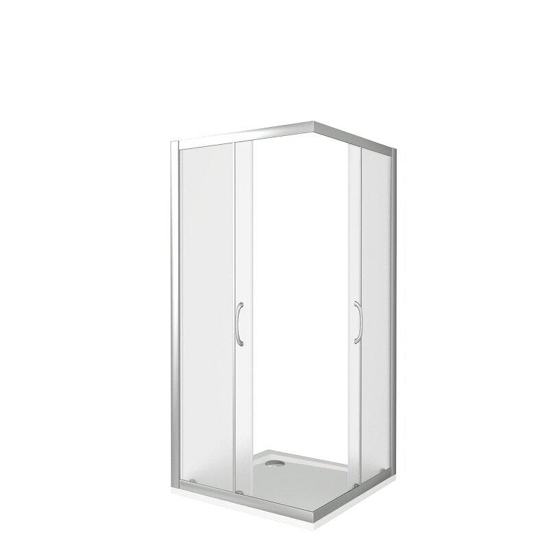 Изображение товара Душевой уголок Good Door Neo CR-100-C-CH, 100 х 100 х 185 см, стекло прозрачное, профиль хром, НЕ00012
