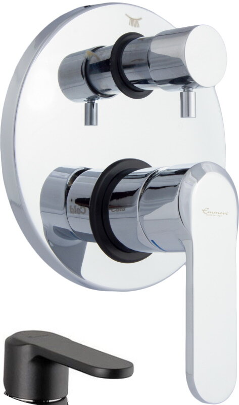 Изображение товара Смеситель для душа Emmevi Nefer 77029NCA черный карбон монтаж внутришитый