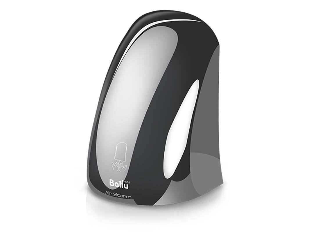 Изображение товара Сушилка для рук Ballu Air Storm BAHD-1000AS Chrome бесконтактная высокоскоростная мощностью 1000 Вт