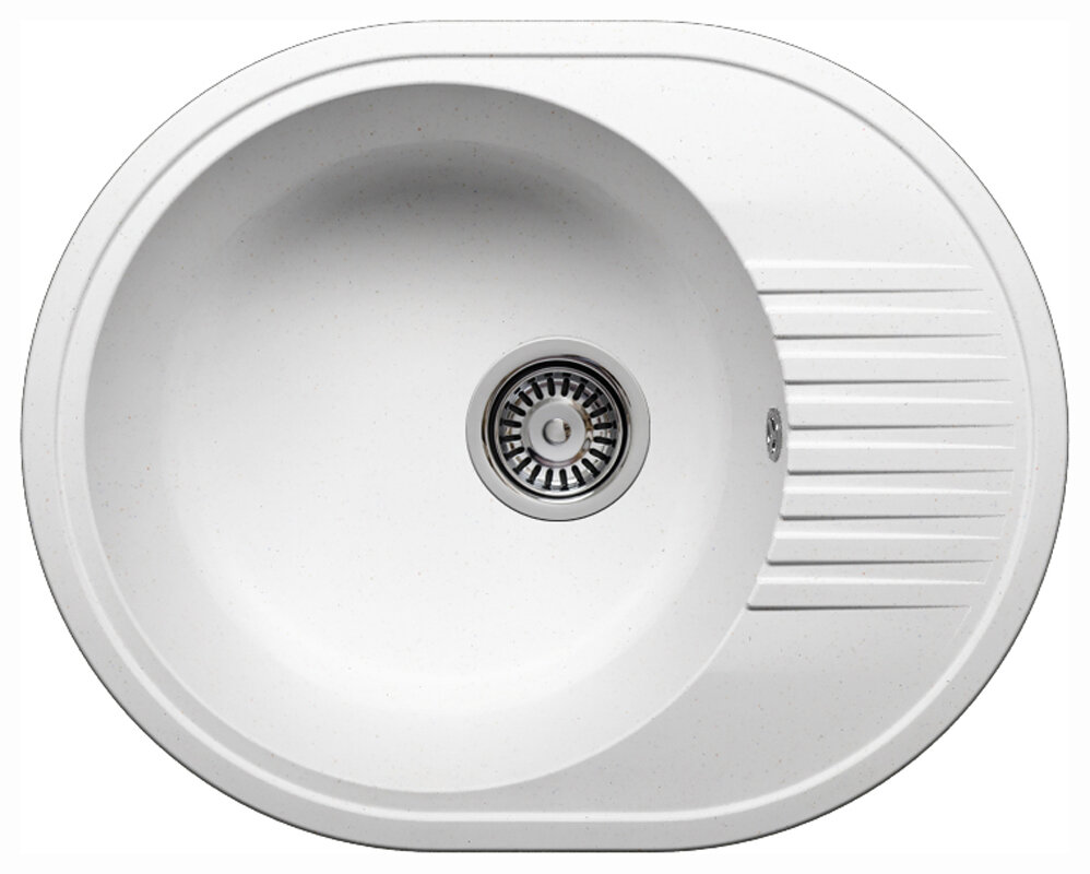 Изображение товара Кухонная мойка Polygran F-22 №26, белая Изображение товара Кухонная мойка Polygran F-22 №26, белая