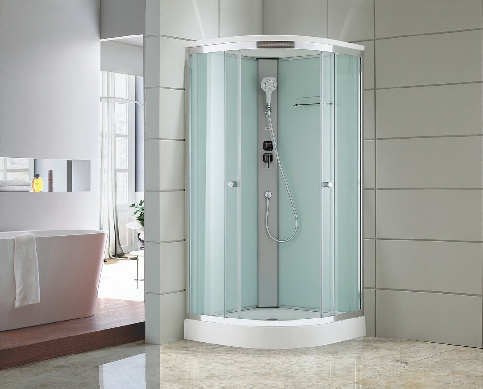 Изображение товара Душевая кабина Black&White Galaxy G8503 90x90 с раздвижными дверями и душем Тропический душ