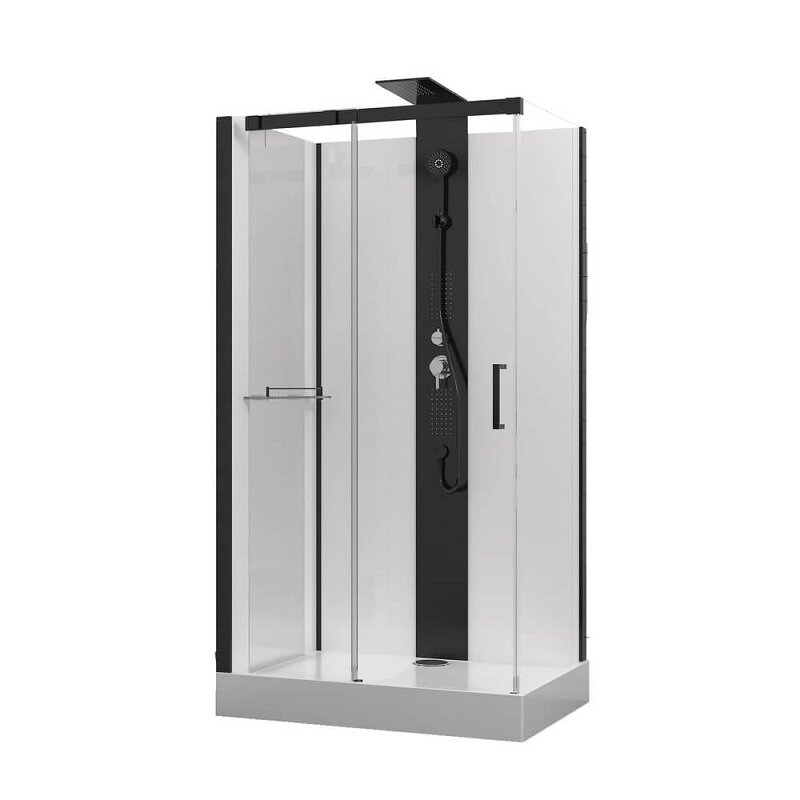 Изображение товара Душевая кабина Black&White Galaxy G8708 80x110 см с гидромассажем и тропическим душем
