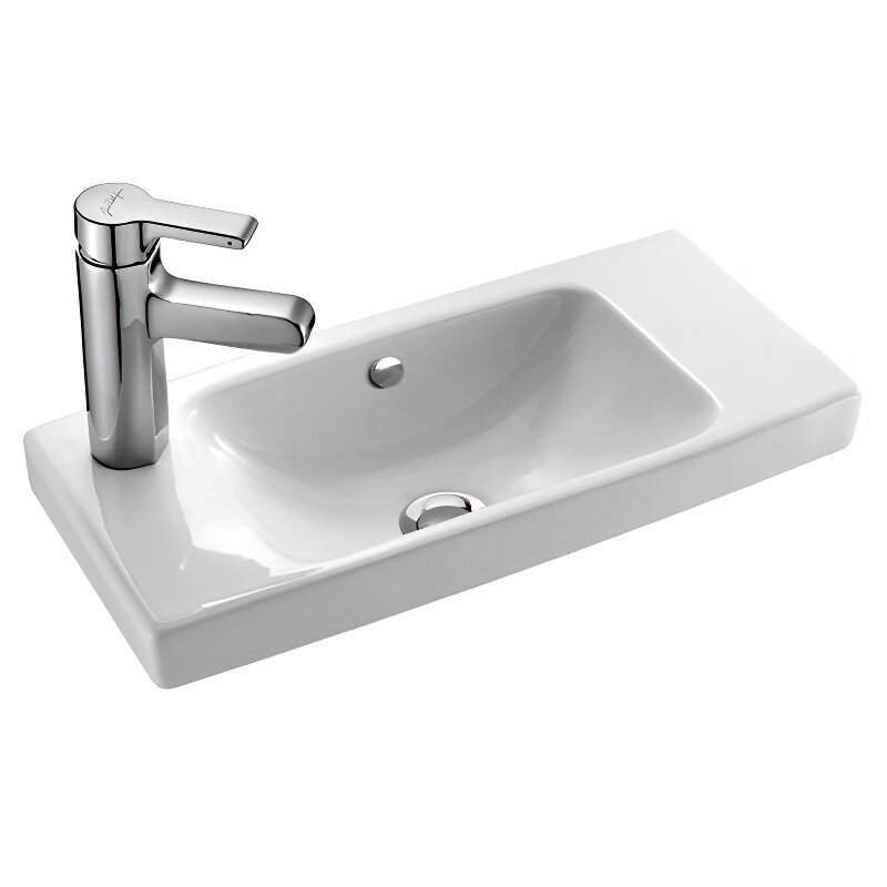 Изображение товара Раковина Jacob Delafon Odeon Up E4701L-00 50x22 см белая - угловой монтаж