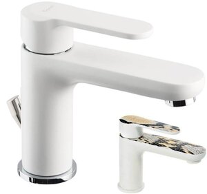 Изображение товара Смеситель для раковины Emmevi Nefer 77003BPI, белый/питон