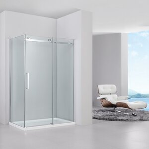 Изображение товара Душевой уголок Black&White Stellar Wind S208, 100 х 80 см, стекло прозрачное, профиль хром, 2088010