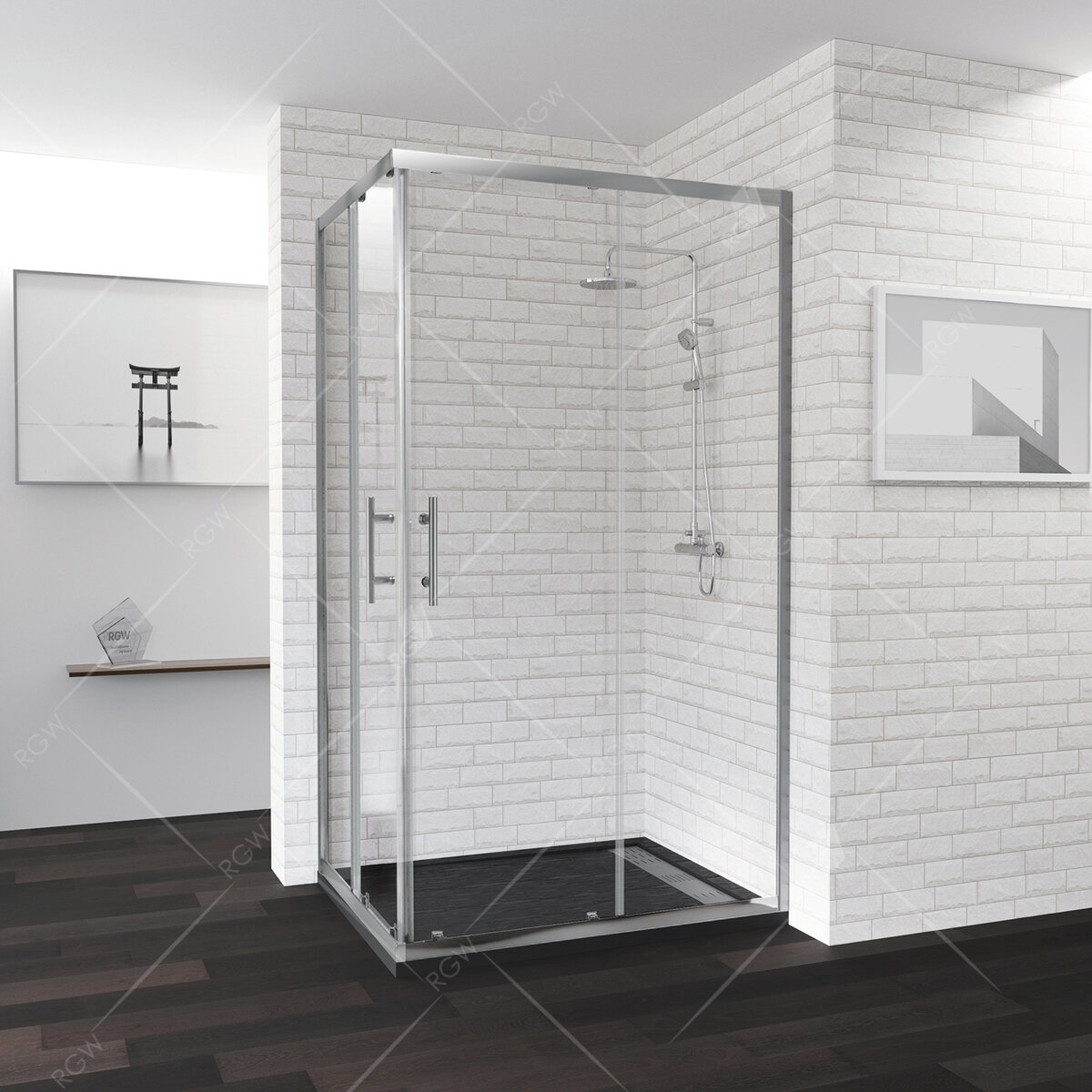 Изображение товара Душевой уголок RGW PA-146 90х120 см раздвижное стекло хром Германия