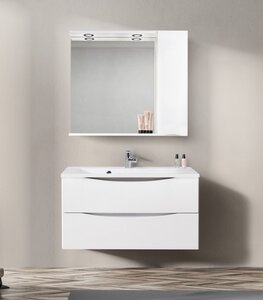 Изображение товара Зеркальный шкаф BelBagno Marino MARINO-SPC-900/750-1A-BL-P-L/R, 90 х 75 см, с LED-подсветкой, Bianco Lucido - белый глянец, левый/правый Изображение товара Зеркальный шкаф BelBagno Marino MARINO-SPC-900/750-1A-BL-P-L/R, 90 х 75 см, с LED-подсветкой, Bianco Lucido - белый глянец, левый/правый