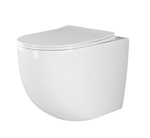 Изображение товара Приставной унитаз Ceramicanova Mia Rimless CN1810, безободковый, крышка с микролифтом, сантехфарфор