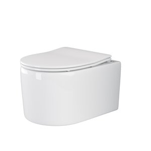 Изображение товара Подвесной безободковый унитаз Ceramicanova Moments CN3003 Rimless, крышка микролифт, сантехфарфор