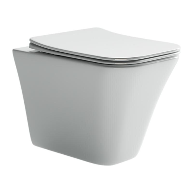 Изображение товара Подвесной унитаз Ceramicanova Mono Rimless CN1902 35 x 50 x 36 см безободковый, сантехфасфор, с сиденьем Soft Close