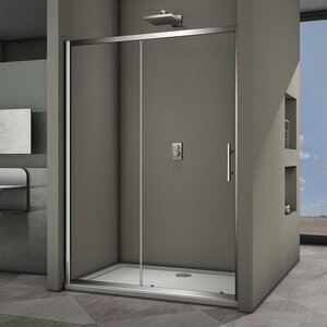 Изображение товара Душевая дверь Veconi Vianno VN63-160-01-19C3, 160 x 190 см, профиль хром, стекла прозрачные