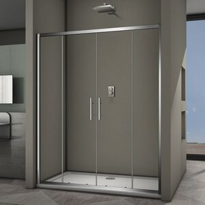 Изображение товара Душевая дверь Veconi Vianno VN62-150-01-19C3, 150 x 190 см, профиль хром, стекла прозрачные