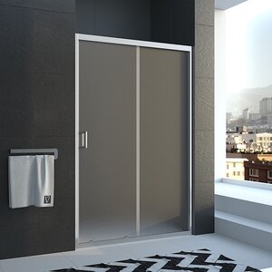 Изображение товара Душевая дверь Veconi Vianno VN46 110x185 см раздвижная с текстурными стеклами хром
