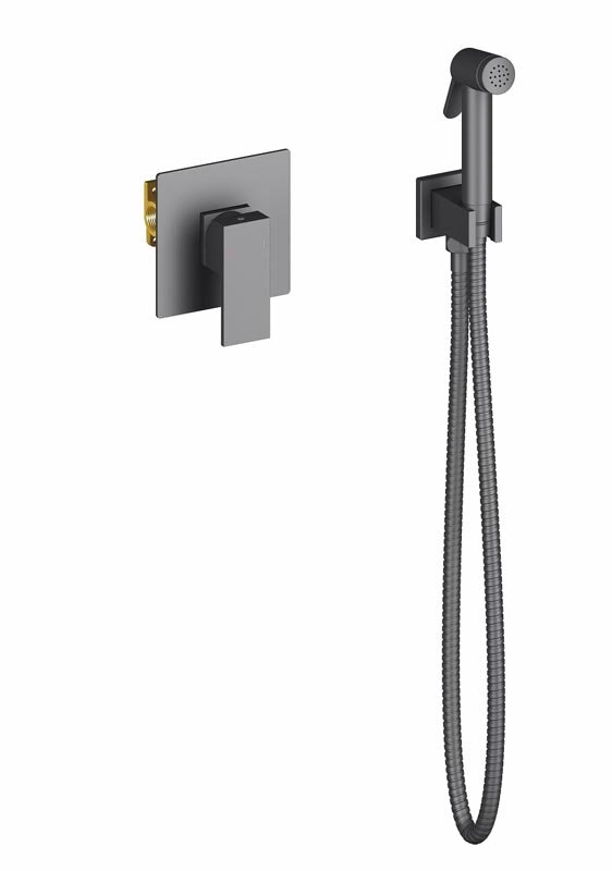 Изображение товара Гигиенический душ Timo Selene со смесителем, черный, скрытый монтаж, 5 лет гарантии