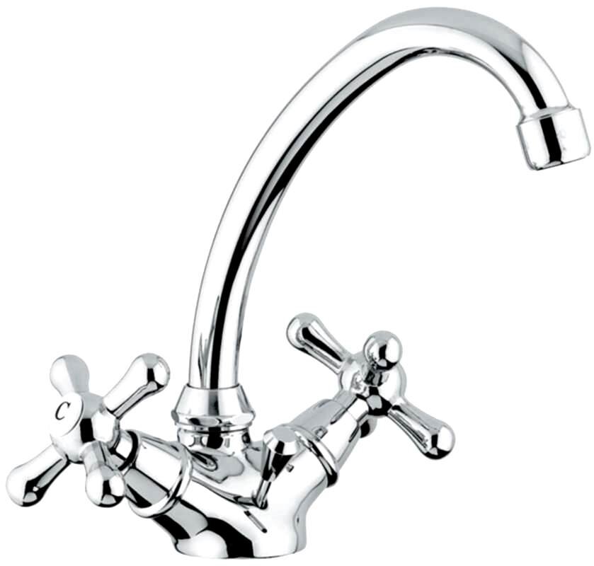 Изображение товара Смеситель Emmevi Stella 17913CR для раковины с поворотным изливом Изображение товара Смеситель Emmevi Stella 17913CR для раковины с поворотным изливом