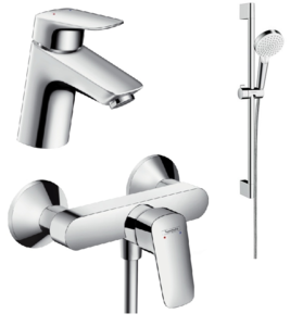 Изображение товара Комплект смесителей Hansgrohe Logis, 71070000+71600000+26532400, хром, Santehnica.ru