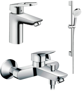 Изображение товара Комплект смесителей Hansgrohe Logis, 71151000+71400000+26532400, хром, Santehnica.ru