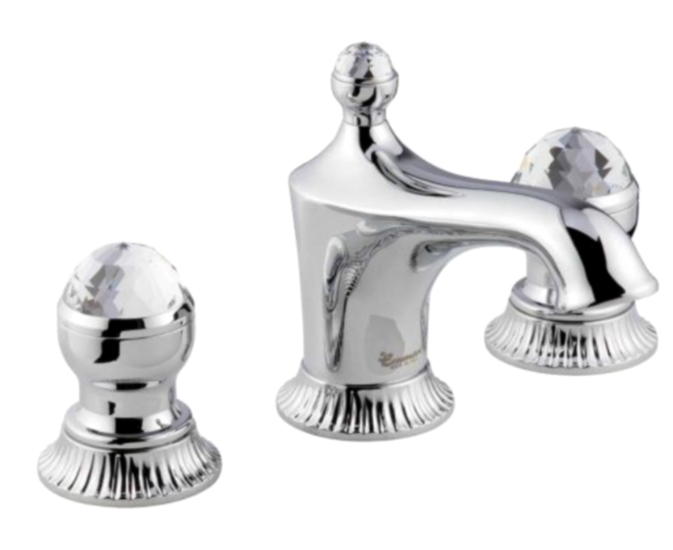 Изображение товара Смеситель для раковины Emmevi The One 98033VSWCR хром с двумя вентилями и гарантией 5 лет