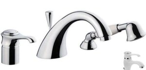 Изображение товара Смеситель для ванны и душа Emmevi Tiffany 60120BC белый хром Италия