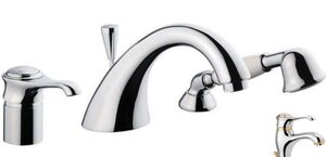 Изображение товара Смеситель для ванны и душа Emmevi Tiffany 60120CO, хром/золото