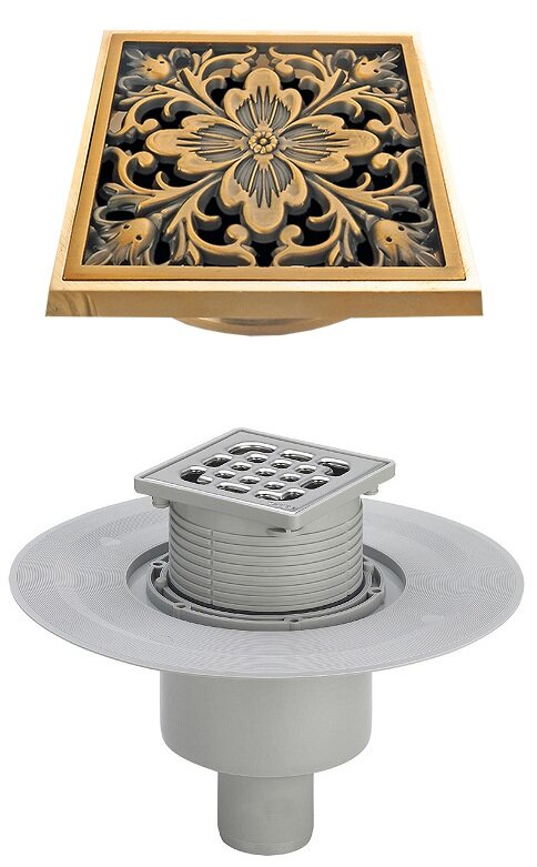 Изображение товара Трап Advantix с решеткой Bronze de Luxe 50 мм Германия