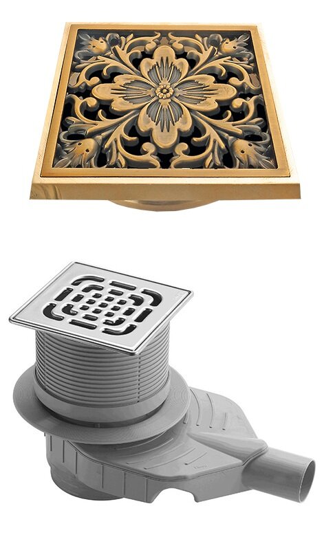 Изображение товара Трап Viega Advantix 669201 с решеткой Bronze de Luxe Цветок 50 мм