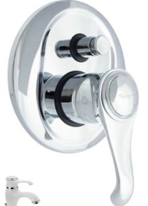 Изображение товара Смеситель для душа Emmevi Tiffany 6019BC, белый/хром, однорычажный