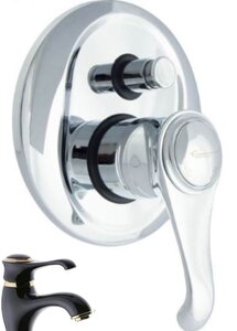 Изображение товара Смеситель для душа Emmevi Tiffany 6019NO черный с золотом Италия