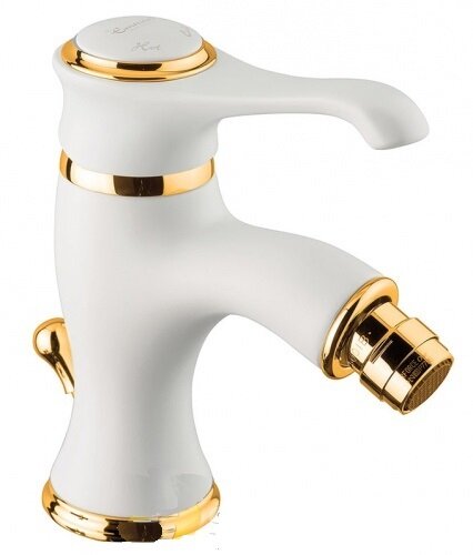 Изображение товара Смеситель для биде Emmevi Tiffany 6004BO, белый/золото Изображение товара Смеситель для биде Emmevi Tiffany 6004BO, белый/золото
