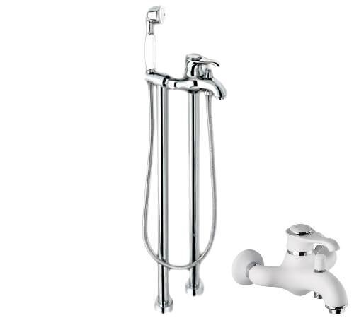 Изображение товара Смеситель для ванны и душа Emmevi Tiffany 600128BC белый хром