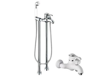 Изображение товара Смеситель для ванны и душа Emmevi Tiffany 600128BC белый хром