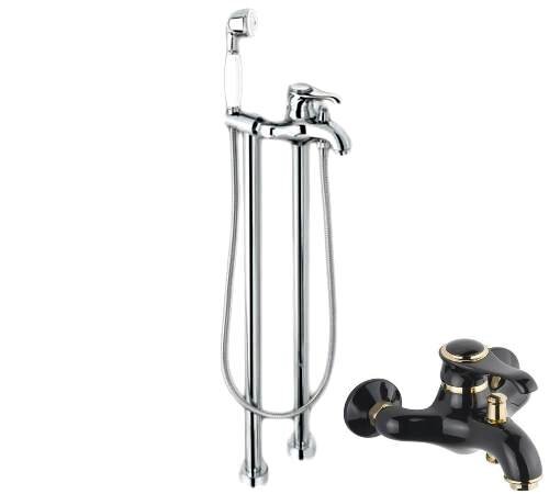 Изображение товара Смеситель для ванны и душа Emmevi Tiffany 600128NO, черный Изображение товара Смеситель для ванны и душа Emmevi Tiffany 600128NO, черный