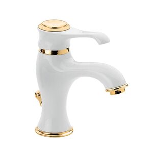 Изображение товара Смеситель для раковины Emmevi Tiffany 6003BO белый золото ретро