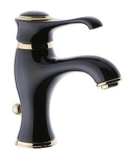 Изображение товара Смеситель для раковины Emmevi Tiffany 6003NO черный с золотом