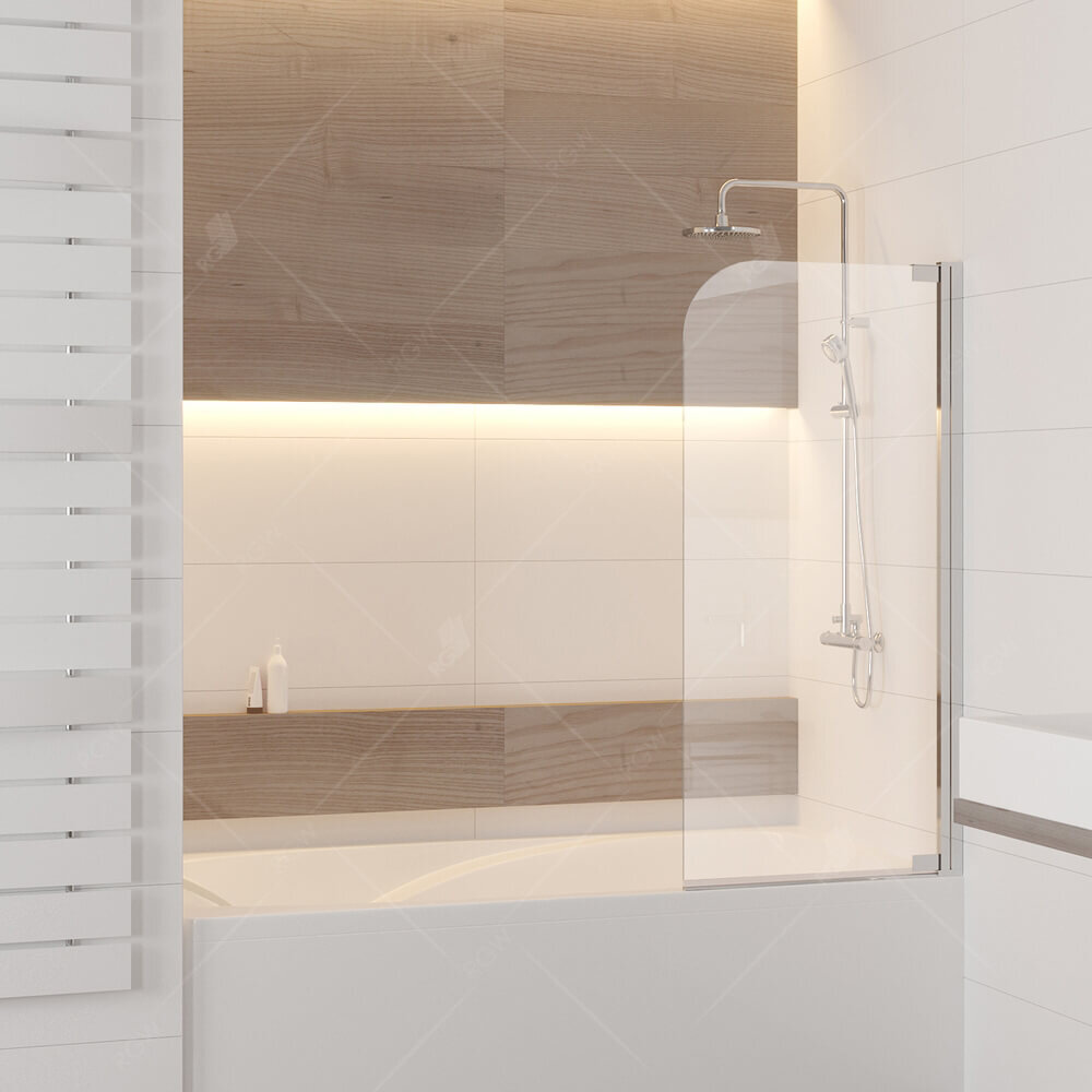 Изображение товара Шторка на ванну RGW SC-01 100x150 см прозрачное стекло хром
