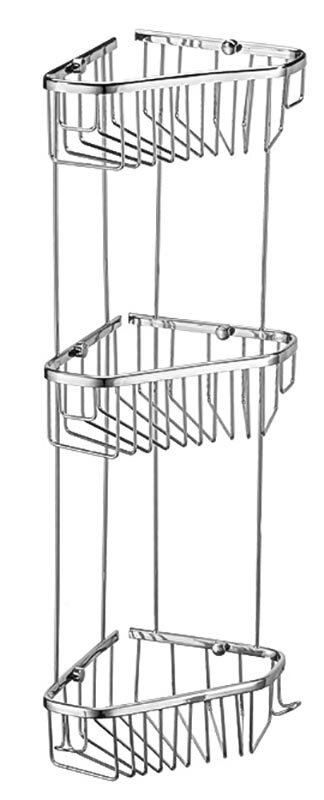 Изображение товара Полка-решетка Rain Bowl 15x15x15/T (15*15*15/T), 3-х этажная, хром