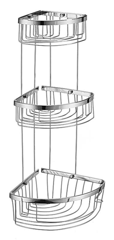 Изображение товара Полка-решетка Rain Bowl 15x18x22/GL трехъярусная хром стеновая мебель