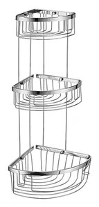 Изображение товара Полка-решетка Rain Bowl 15x18x22/GL (15*18*22/GL), 3-х этажная, хром