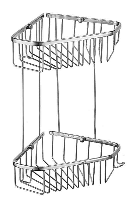 Изображение товара 2-х этажная полка-решетка Rain Bowl 18x18/T из металла с хромом