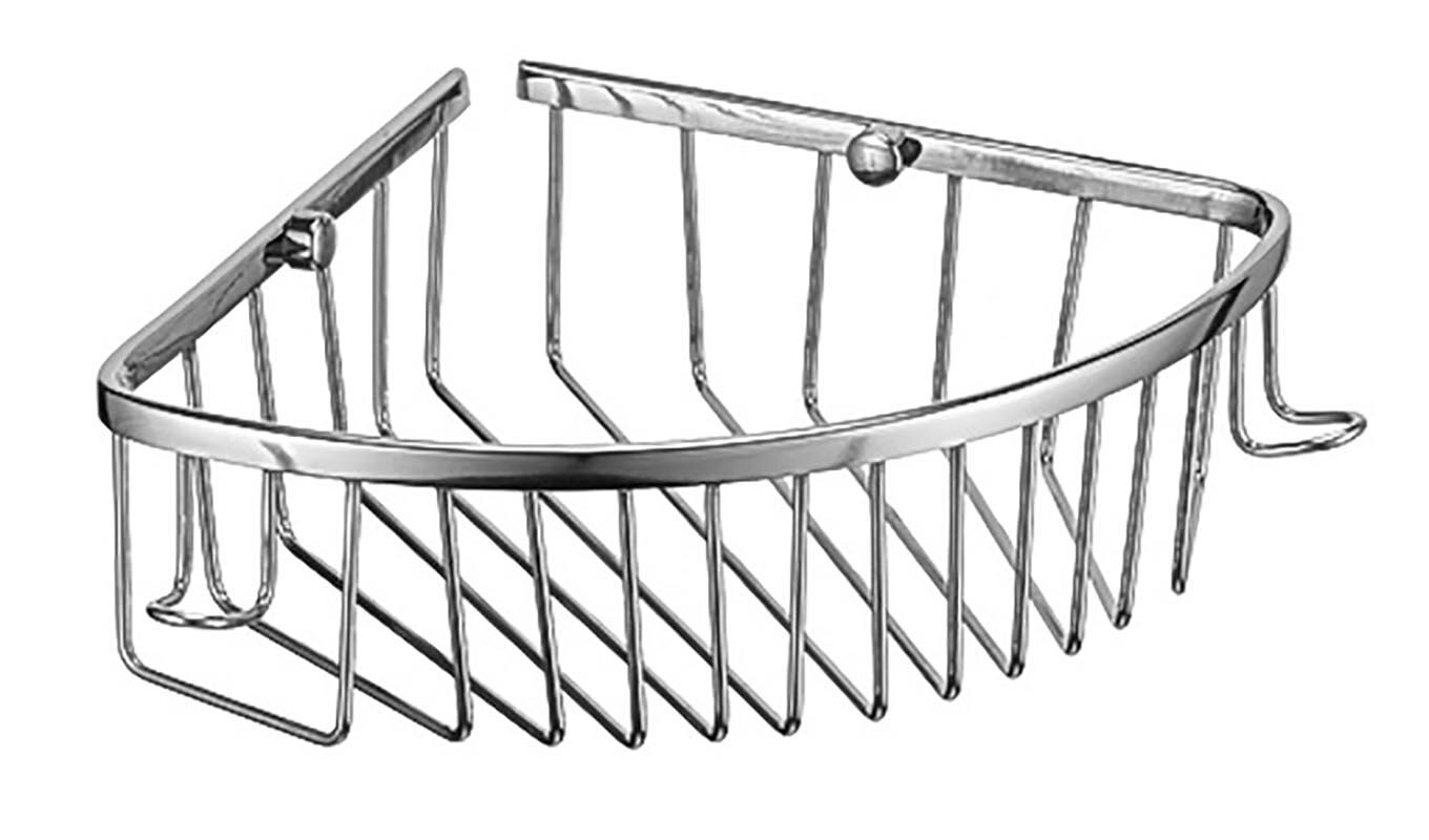 Изображение товара Полка-решетка Rain Bowl 18/P металлическая настенная угловая хром