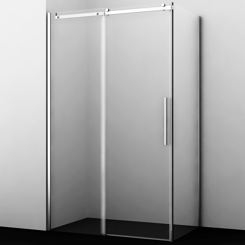 Изображение товара Душевой уголок WasserKRAFT Dinkel 58R33, 130 х 90 см, стекло прозрачное, профиль хром