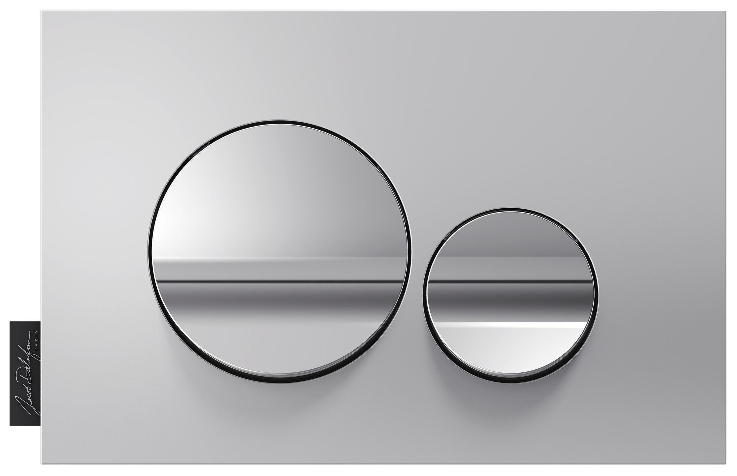 Изображение товара Клавиша смыва Jacob Delafon E20859-CP-MTC, двухрежимная, хром матовый и глянцевый Изображение товара Клавиша смыва Jacob Delafon E20859-CP-MTC, двухрежимная, хром матовый и глянцевый