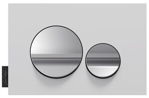 Изображение товара Клавиша смыва Jacob Delafon, матовый белый и глянцевый хром, E20859-CP-MWH