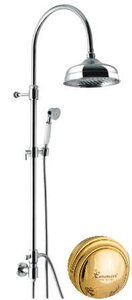 Изображение товара Душевой комплект Emmevi Deco Classic C02594EOR с одним режимом струи и золотым покрытием
